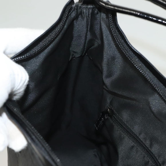 GUCCI GG Canvas Shoulder Bag Nylon Outlet Black Silver 77112 3444 Auth ep9749