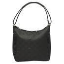 GUCCI GG Canvas Shoulder Bag Nylon Outlet Black Silver 77112 3444 Auth ep9749-2