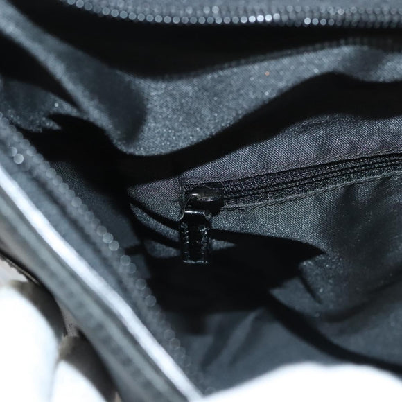 GUCCI GG Canvas Shoulder Bag Nylon Outlet Black Silver 77112 3444 Auth ep9749