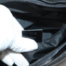 GUCCI GG Canvas Shoulder Bag Nylon Outlet Black Silver 77112 3444 Auth ep9749-22