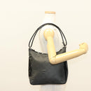 GUCCI GG Canvas Shoulder Bag Nylon Outlet Black Silver 77112 3444 Auth ep9749-23