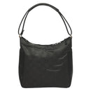 GUCCI GG Canvas Shoulder Bag Nylon Outlet Black Silver 77112 3444 Auth ep9749-3