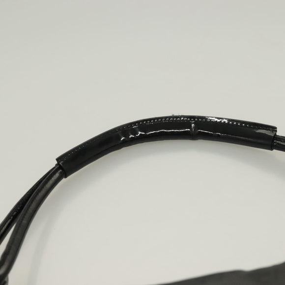 GUCCI GG Canvas Shoulder Bag Nylon Outlet Black Silver 77112 3444 Auth ep9749