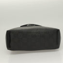 GUCCI GG Canvas Shoulder Bag Nylon Outlet Black Silver 77112 3444 Auth ep9749-9