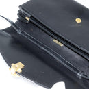 BALLY Shoulder Bag Leather Black Gold Auth ep9750-10