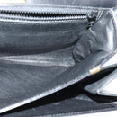 BALLY Shoulder Bag Leather Black Gold Auth ep9750-18