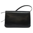 BALLY Shoulder Bag Leather Black Gold Auth ep9750-2
