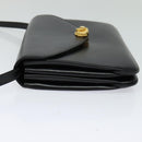 BALLY Shoulder Bag Leather Black Gold Auth ep9750-3