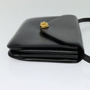 BALLY Shoulder Bag Leather Black Gold Auth ep9750-4