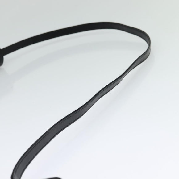 BALLY Shoulder Bag Leather Black Gold Auth ep9750