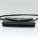 BALLY Shoulder Bag Leather Black Gold Auth ep9750-5