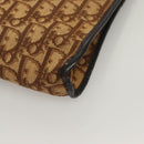 Christian Dior Trotter Canvas Shoulder Bag Brown Gold Auth ep9752-14