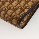 Christian Dior Trotter Canvas Shoulder Bag Brown Gold Auth ep9752-16