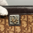 Christian Dior Trotter Canvas Shoulder Bag Brown Gold Auth ep9752-11