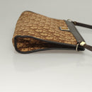 Christian Dior Trotter Canvas Shoulder Bag Brown Gold Auth ep9752-3