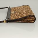 Christian Dior Trotter Canvas Shoulder Bag Brown Gold Auth ep9752-4
