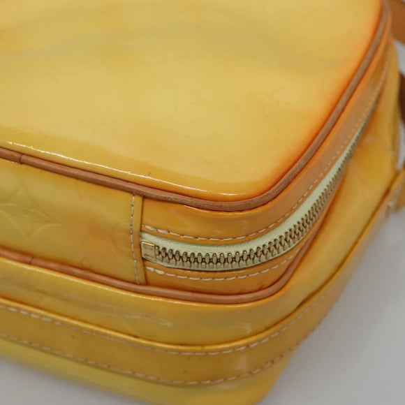 LOUIS VUITTON Monogram Vernis Wooster Bag Lime Yellow M91075 LV Auth ep9753