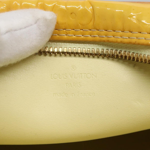 LOUIS VUITTON Monogram Vernis Wooster Bag Lime Yellow M91075 LV Auth ep9753