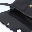 GUCCI Shoulder Bag Leather Black Gold Auth ep9755-10