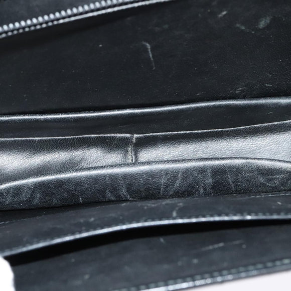 GUCCI Shoulder Bag Leather Black Gold Auth ep9755