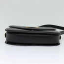 GUCCI Shoulder Bag Leather Black Gold Auth ep9755-5