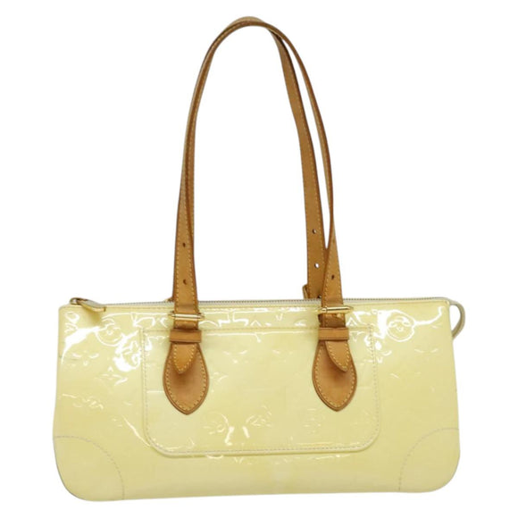 LOUIS VUITTON Monogram Vernis Rosewood Avenue Hand Bag Perle M93508 Auth ep9757