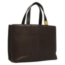 BURBERRY Hand Bag Leather Brown Gold Auth ep9761-1