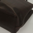 BURBERRY Hand Bag Leather Brown Gold Auth ep9761-17
