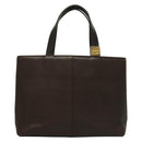 BURBERRY Hand Bag Leather Brown Gold Auth ep9761-13