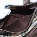 BURBERRY Hand Bag Leather Brown Gold Auth ep9761-22