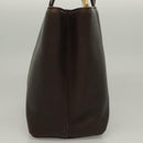 BURBERRY Hand Bag Leather Brown Gold Auth ep9761-4