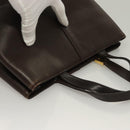 BURBERRY Hand Bag Leather Brown Gold Auth ep9761-6