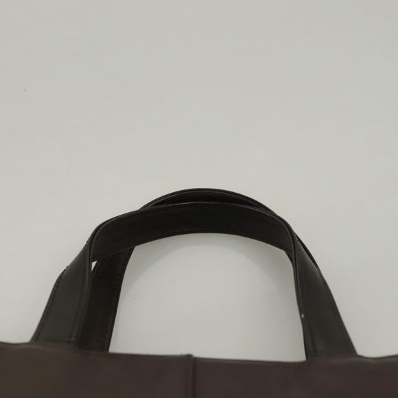 BURBERRY Hand Bag Leather Brown Gold Auth ep9761