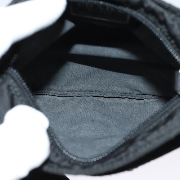 PRADA Shoulder Bag Nylon Black Silver Auth ep9765