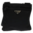 PRADA Shoulder Bag Nylon Black Silver Auth ep9765-2