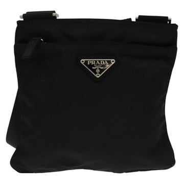 PRADA Shoulder Bag Nylon Black Silver Auth ep9765 - 0
