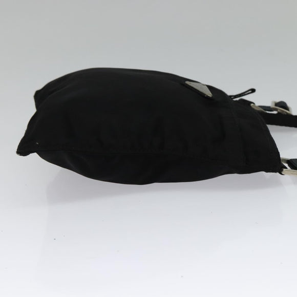 PRADA Shoulder Bag Nylon Black Silver Auth ep9765