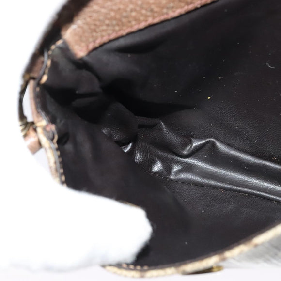 GUCCI GG Supreme Shoulder Bag PVC Beige Gold Auth ep9768