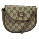 GUCCI GG Supreme Shoulder Bag PVC Beige Gold Auth ep9768-1