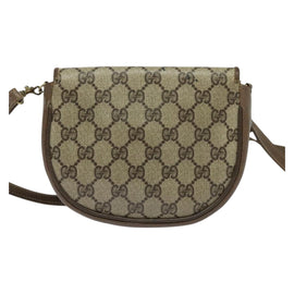 GUCCI GG Supreme Shoulder Bag PVC Beige Gold Auth ep9768 - 0