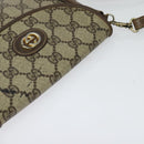 GUCCI GG Supreme Shoulder Bag PVC Beige Gold Auth ep9768-6