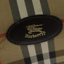 Burberrys Nova Check Boston Bag Canvas Beige Gold Auth ep9770-17