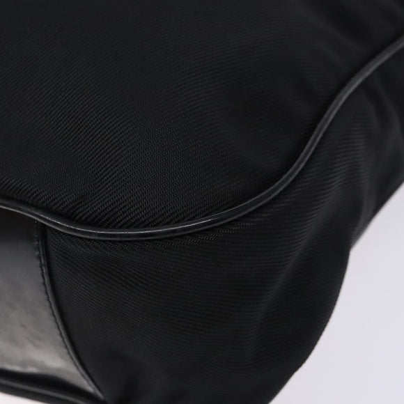 GUCCI Bamboo Hand Bag Nylon Black Silver 001 2123 1577 Auth ep9772