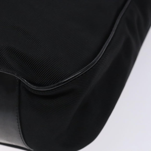 GUCCI Bamboo Hand Bag Nylon Black Silver 001 2123 1577 Auth ep9772