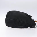 GUCCI Bamboo Hand Bag Nylon Black Silver 001 2123 1577 Auth ep9772-3