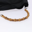 GUCCI Bamboo Hand Bag Nylon Black Silver 001 2123 1577 Auth ep9772-7