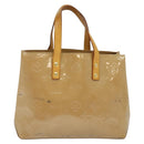 LOUIS VUITTON Monogram Vernis Reade PM Hand Bag Noisette M91334 LV Auth ep9780-13