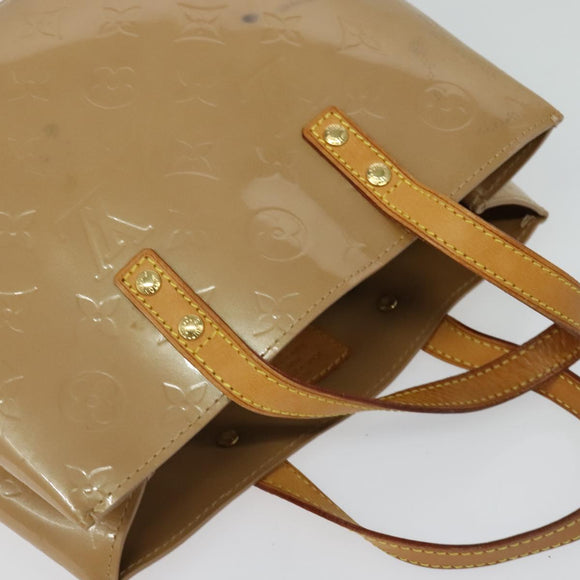 LOUIS VUITTON Monogram Vernis Reade PM Hand Bag Noisette M91334 LV Auth ep9780