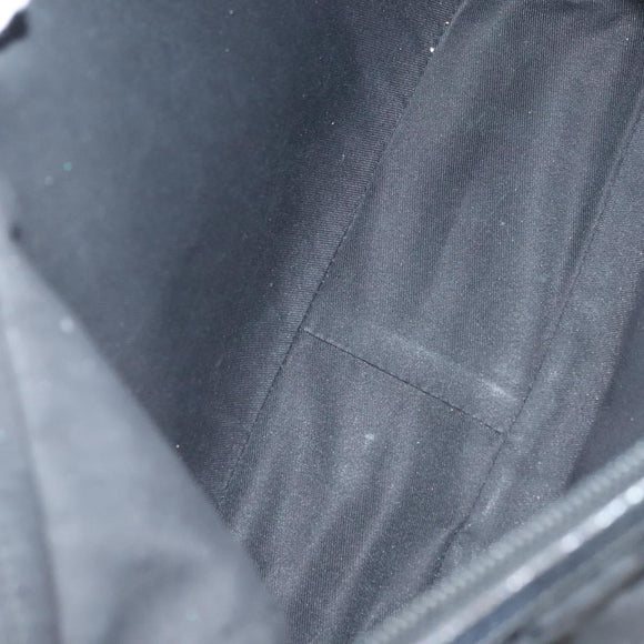 GUCCI GG Canvas Shoulder Bag Black Silver Auth ep9783