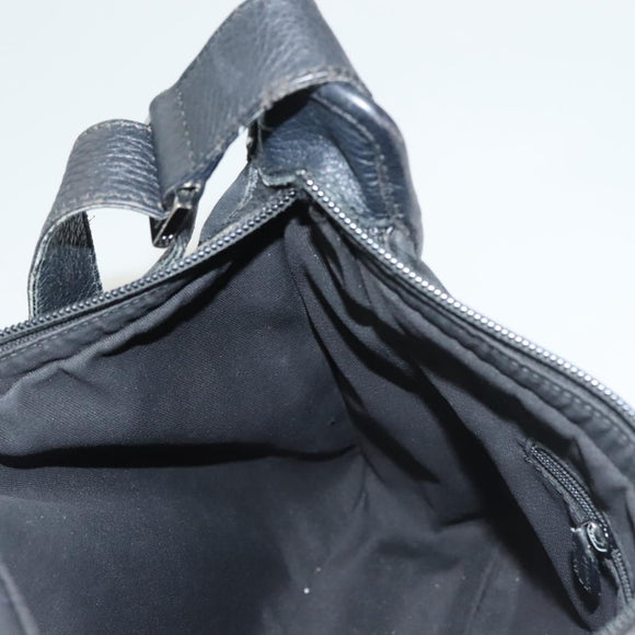 GUCCI GG Canvas Shoulder Bag Black Silver Auth ep9783